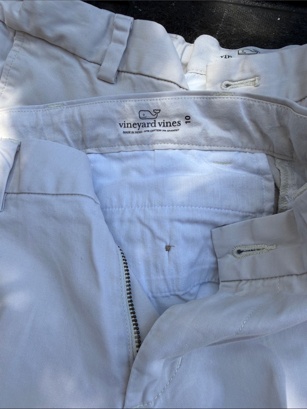 Vineyard Vines Men's Off-White/Tan Chino Pants